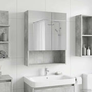 Mobiletto per specchio da bagno con lo scaffale Grigio cemento