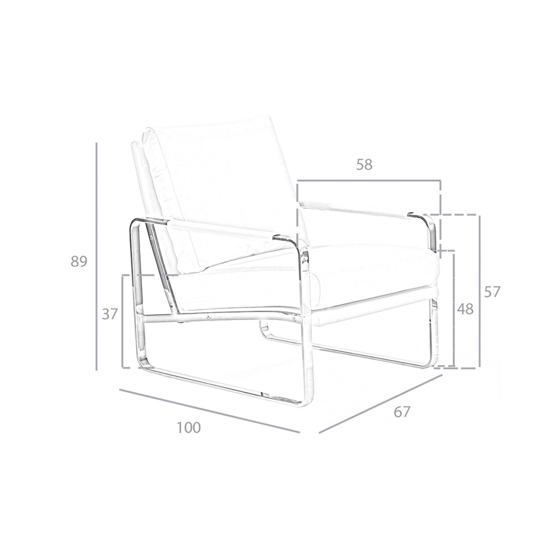 Poltrona in ecopelle bianca