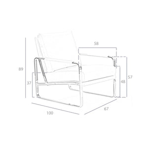 Poltrona in ecopelle bianca