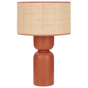 Lampada da comodino con paralume in rafia nera e base in ceramica Stile moderno Soggiorno Camera da letto