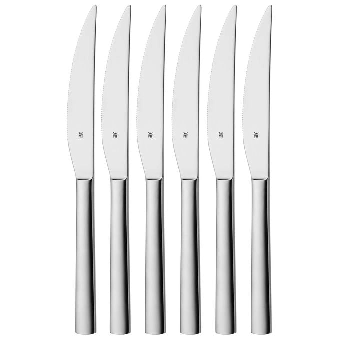 WMF 1291716046 Nuova Set Coltelli da Bistecca 6 Pezzi 23cm Acciaio Inossidabile Lucido Lavastoviglie