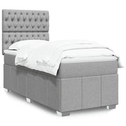 Giroletto a Molle con Materasso Grigio Chiaro 90x190 cm Tessuto 3291530