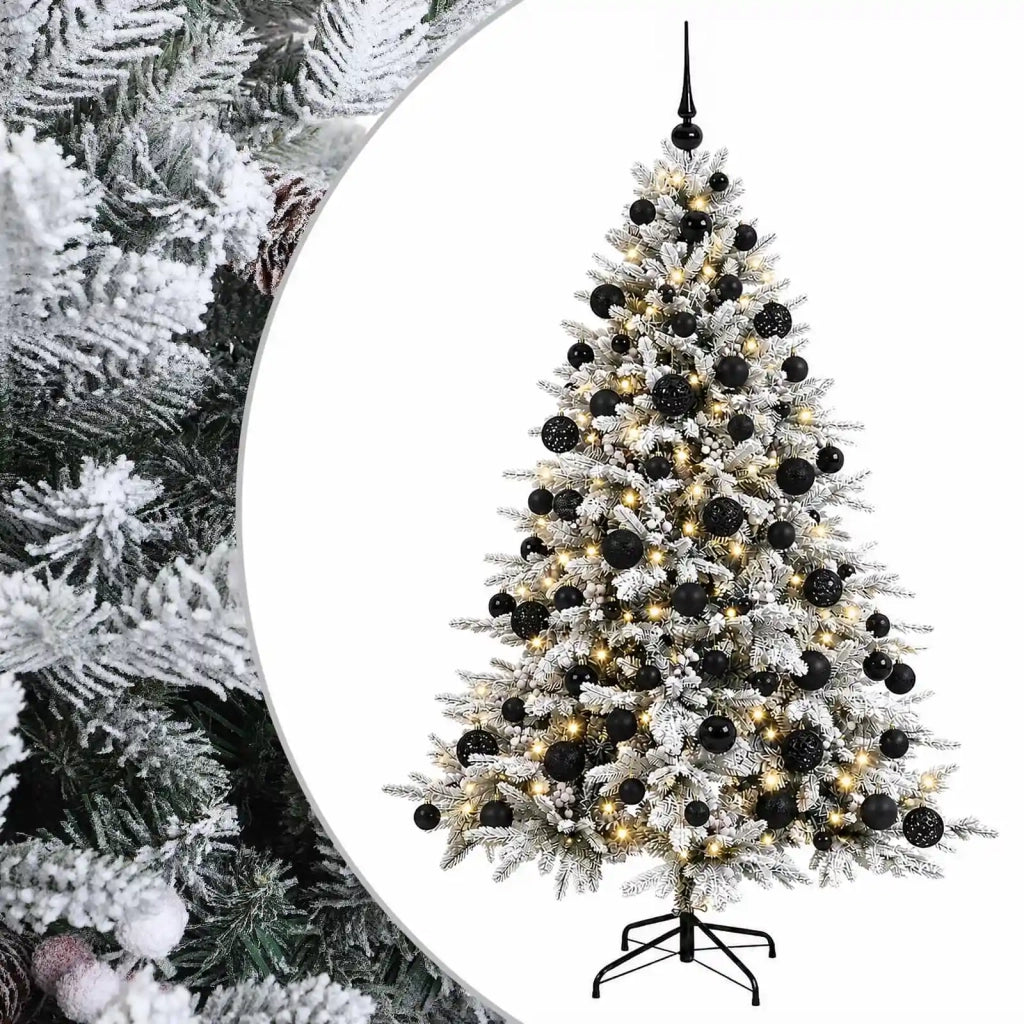 Albero di Natale artificiale con palline 210 cm 300 LED 3466407