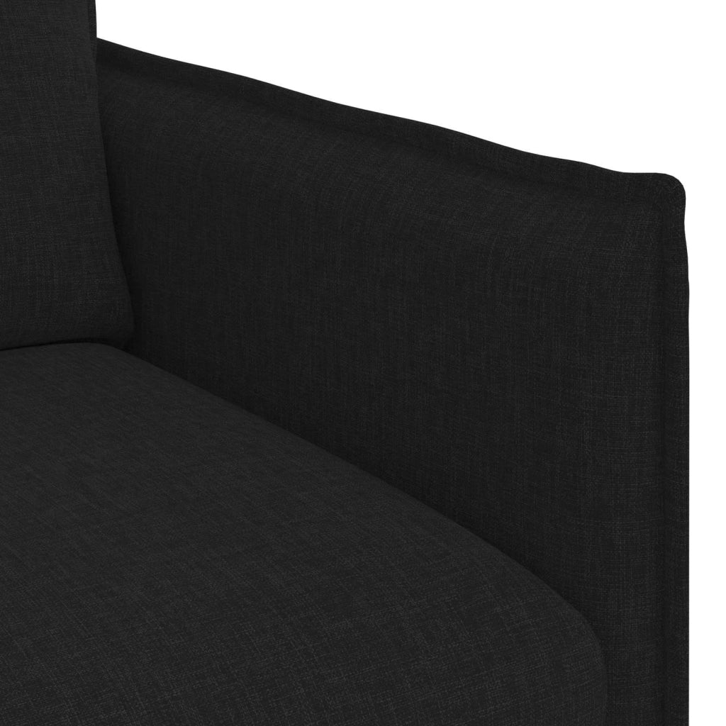 Divano Nero 195 x 82 x 85 cm Tessuto