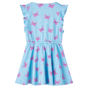 Abito da Bambina con Bottoni Senza Maniche Blu 104 CFW1856654
