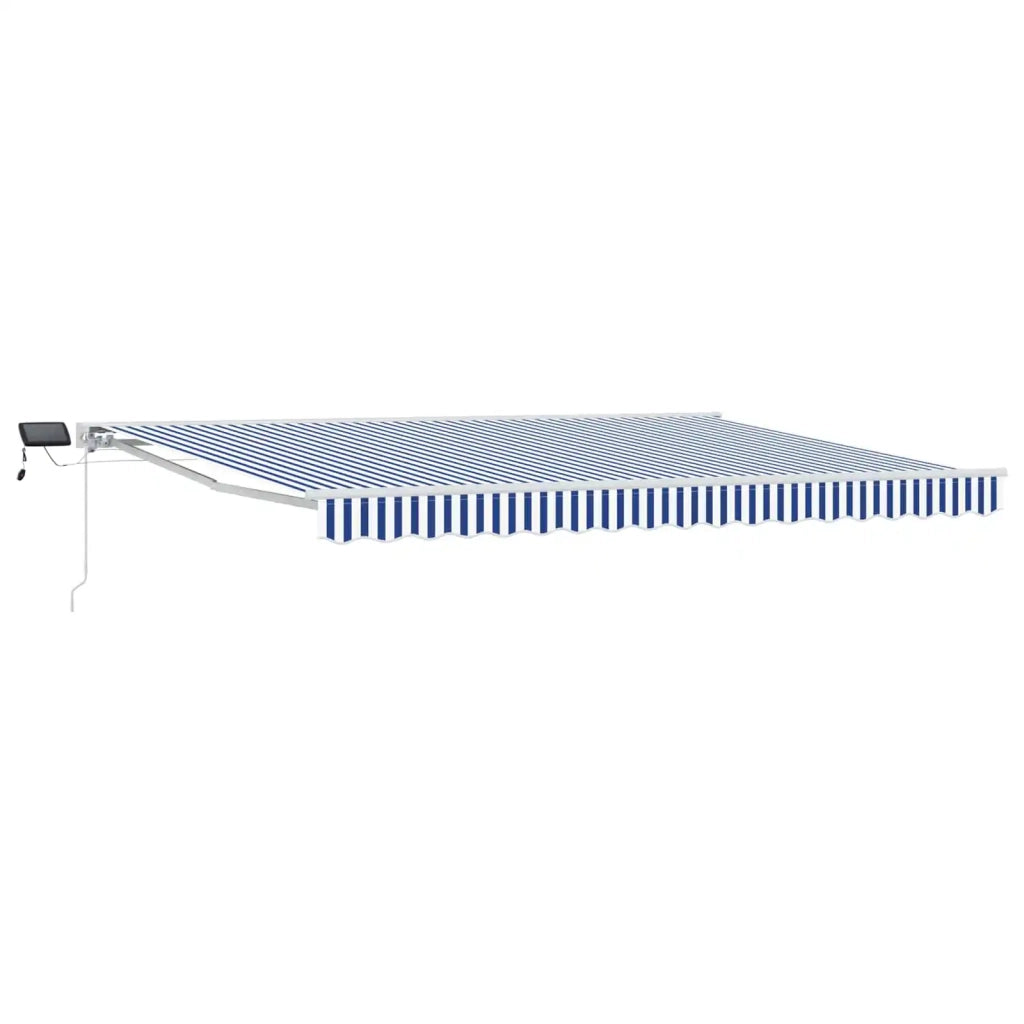 Cornice per Tenda Manuale con LED Blu e Bianco 4,5 × 3,5 m 3420667
