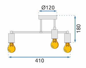 Lampada Di Cristallo Da Soffitto Pensilequadruplo Rose Gold Glamour 392200