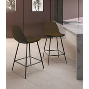 Set di 2 Sgabelli in similpelle Brigitte 42cm X 52cm H 93cm Stones