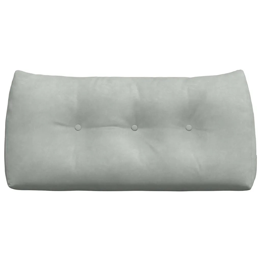 Cuscino per Schiena Grigio chiaro 100 x 24 x 50 cm Velluto