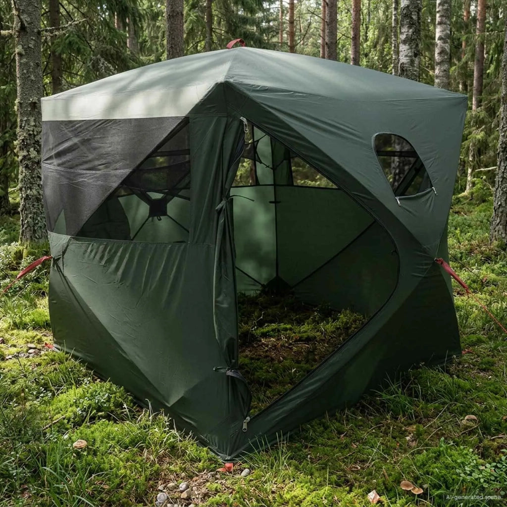 Tenda da Caccia con tetto Verde militare 143 x 143 x 165 cm 42028723