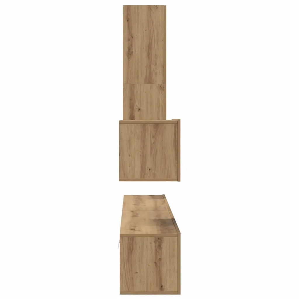 vidaXL Set di mobili TV 4 pcs rovere artigianale 200 x 30 x 30 cm