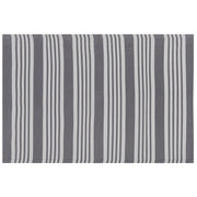 Tappeto per esterno grigio opaco sintetico 120 x 180 cm motivo a righe moderno