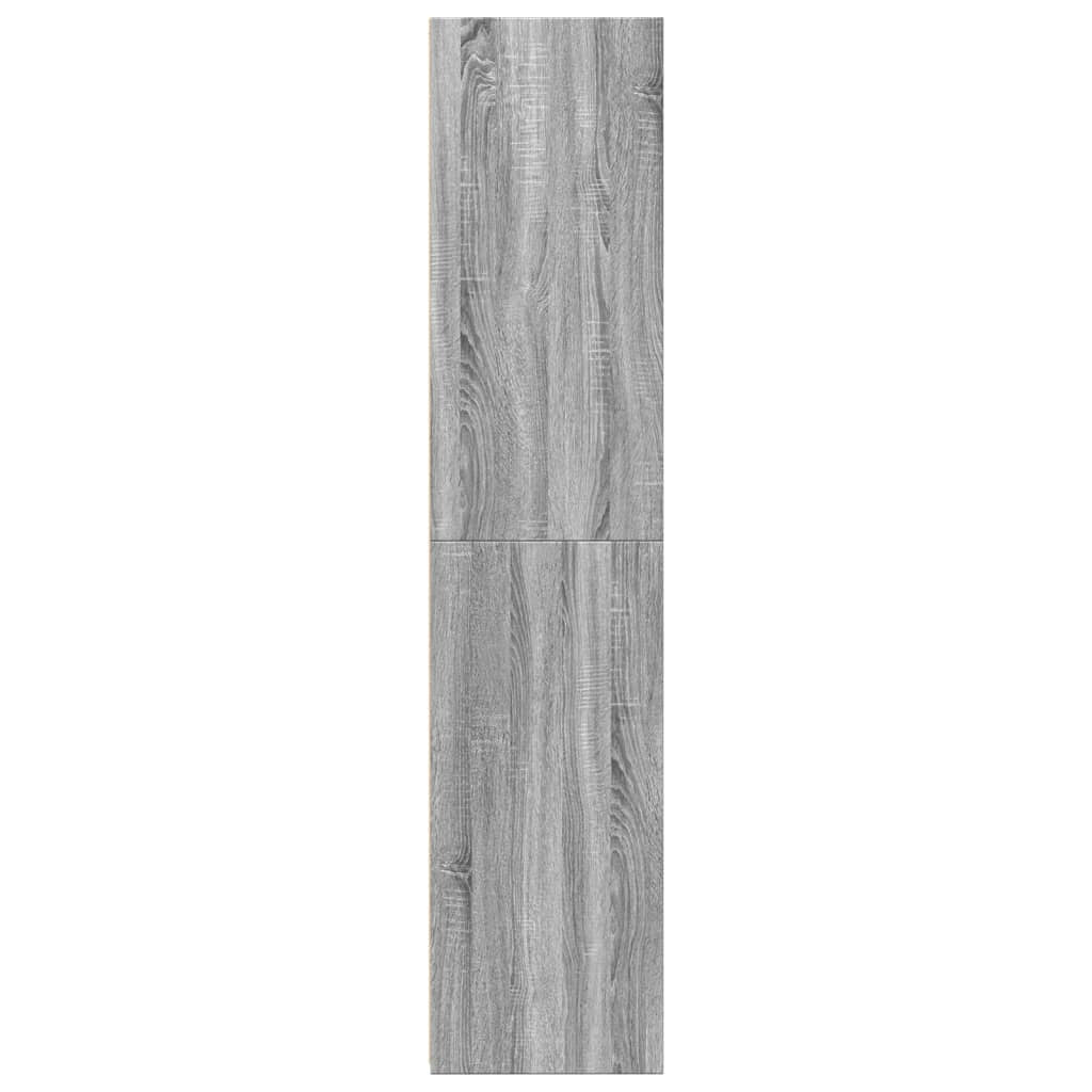 Buffet credenza cassettiera armadio mobile contenitore organizer cucina soggiorno salotto rovere Sonoma alto 40 x 41 x 185 cm legno ingegnerizzato grigio 02_0035361