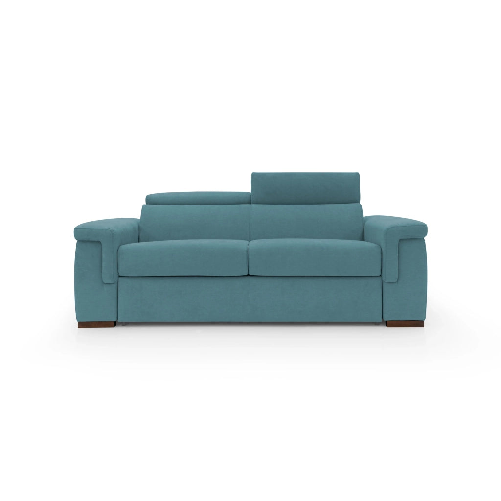 Giunone Divano letto mat. H18 220 cm (mat. 140x197 cm) azzurro