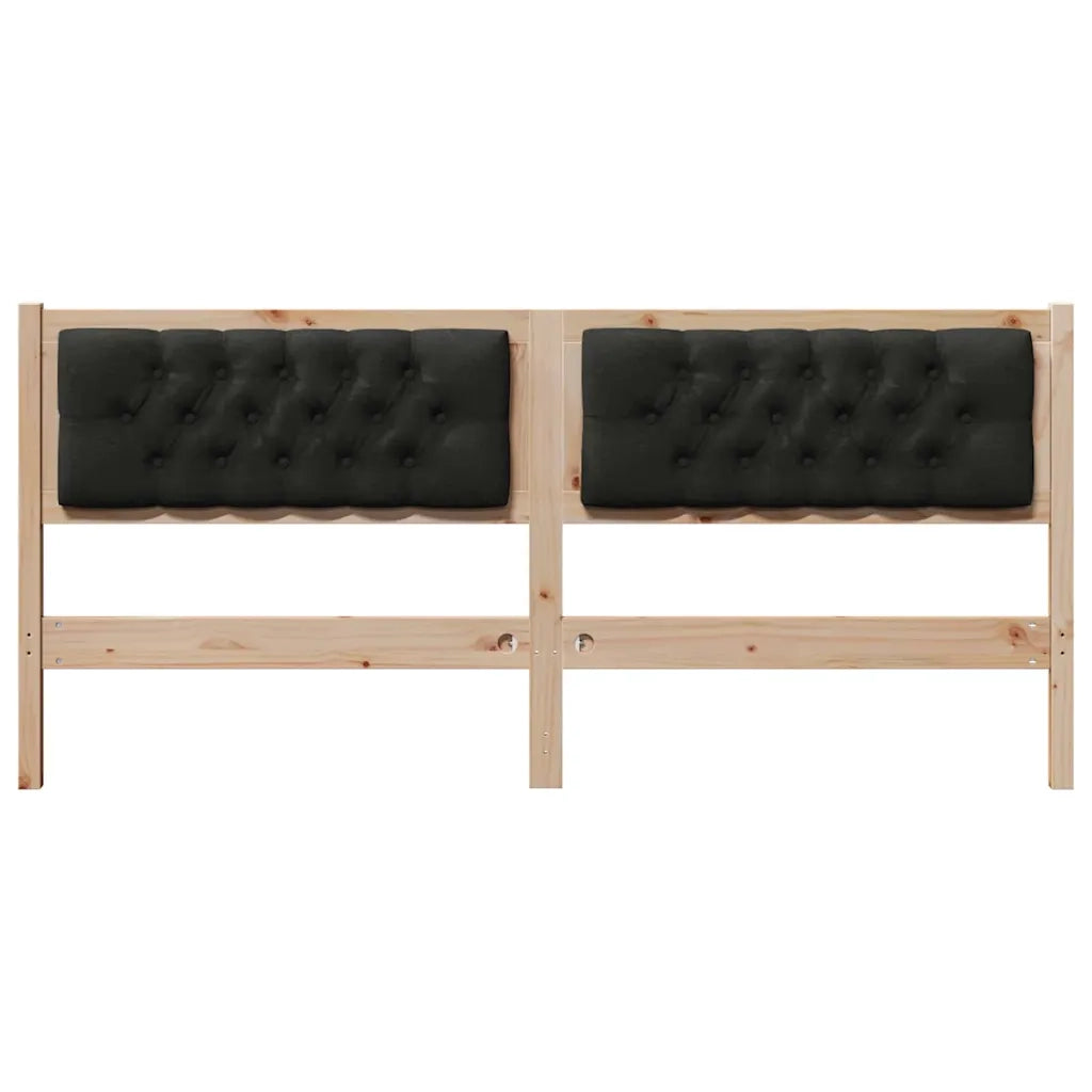 Testiera Altro Marrone e nero 160 cm Legno di pino massello