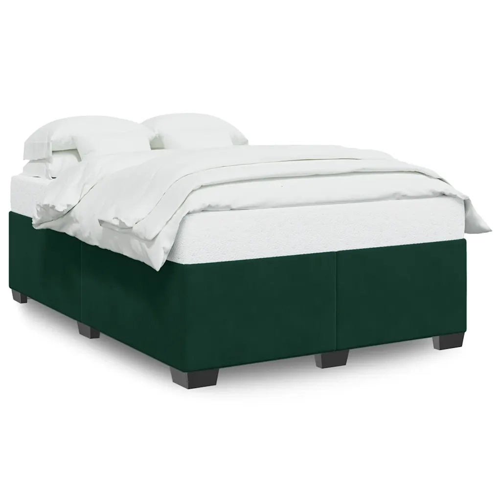 Giroletto senza Materasso Verde Scuro 140x200 cm in Velluto