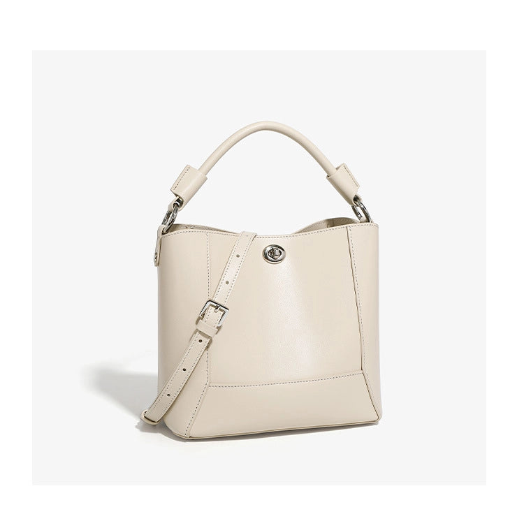 Borsa tote da donna in vera pelle, ideale per viaggi e viaggi, colore bianco.