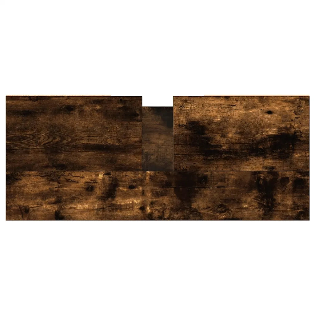 Armadietto Bagno | Armadio da bagno Rovere Fumo 80x33x60 cm in Legno Multistrato