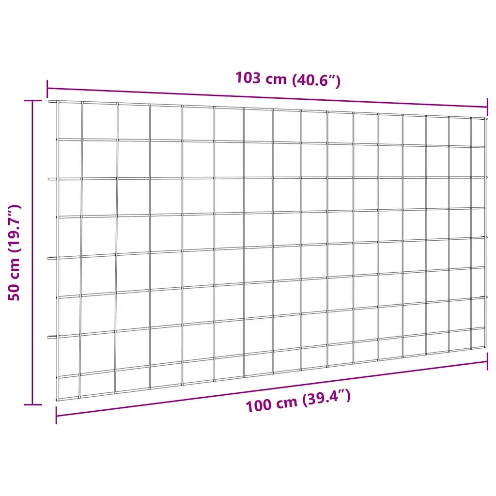 Set di Recinzione per Stagno 5 pcs Verde 100 x 50 cm Acciaio