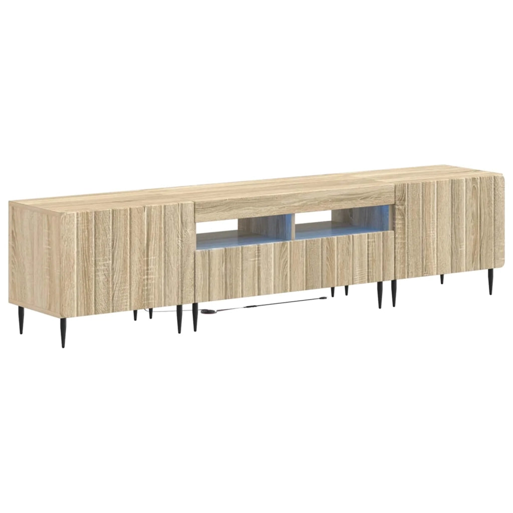 Mobile TV LED a 5 pezzi Rovere Sonoma Legno ingegnerizzato 3416516