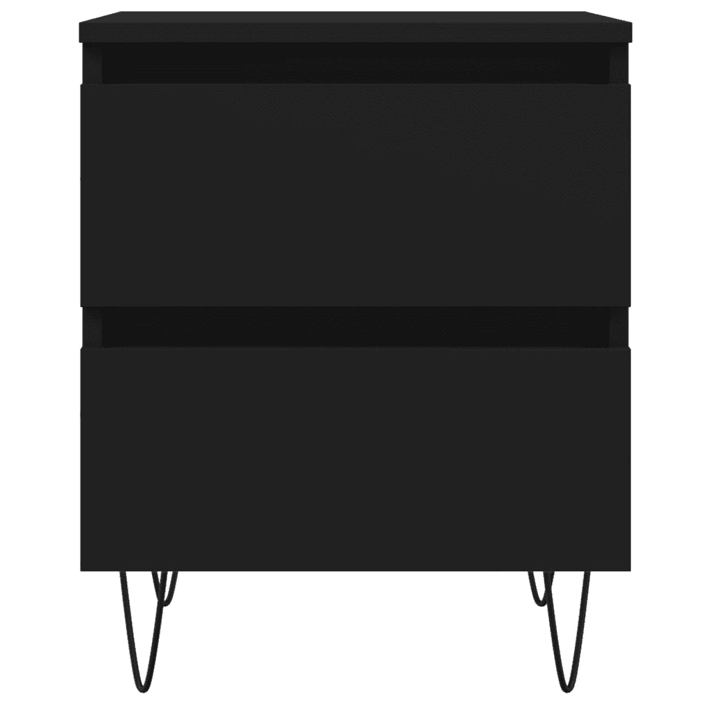 Comodino Nero 40x35x50 cm in Legno Multistrato 826878