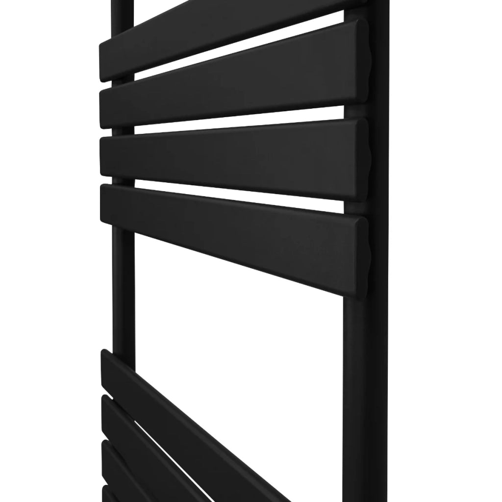 Radiatore per asciugamani design a pannello piatto 1200 x 500 mm per bagno ad incasso  Nero