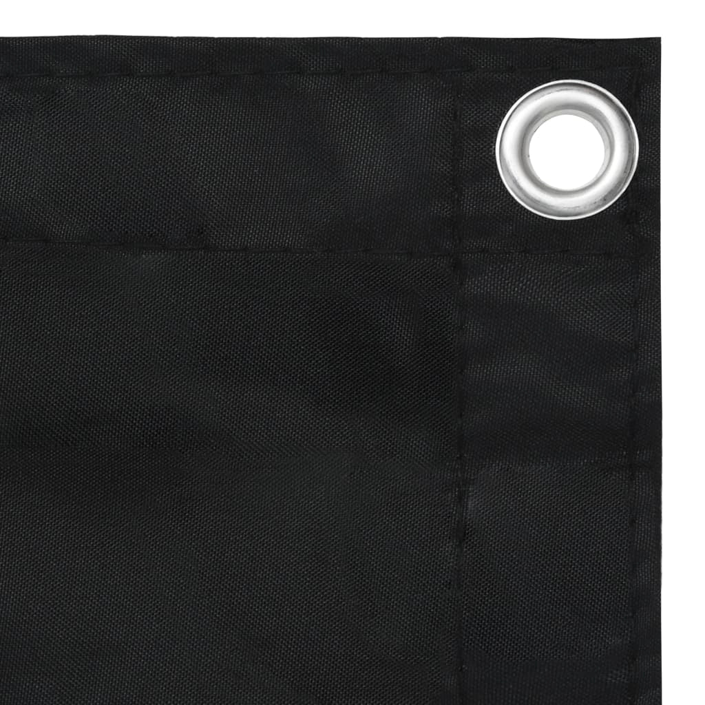Schermo per balcone schermo per la privacy 75 x 600 cm tessuto Oxford nero 02_0010275