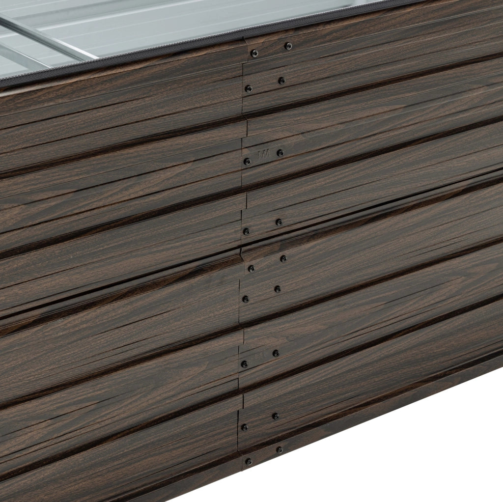 FIORIERA RIALZATA 190x90x64 cm Metallo Marrone Effetto Legno