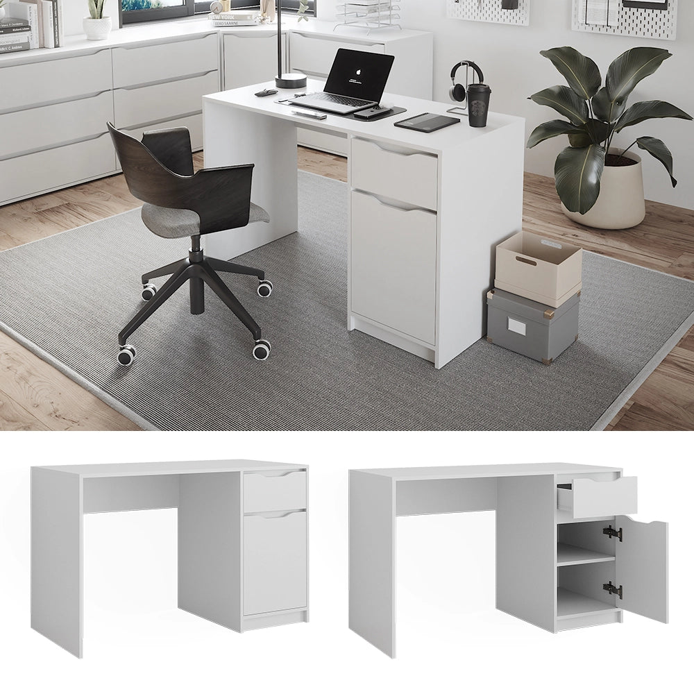 Vicco Scrivania Bianco 120 x 55 cm con cassetto
