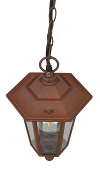 Lampada a Sospensione da Esterno Attacco E27 in Alluminio Ruggine