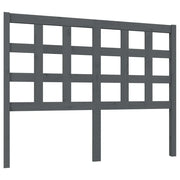 Testiera | Testata per Letto Grigia 125,5x4x100 cm Legno Massello di Pino