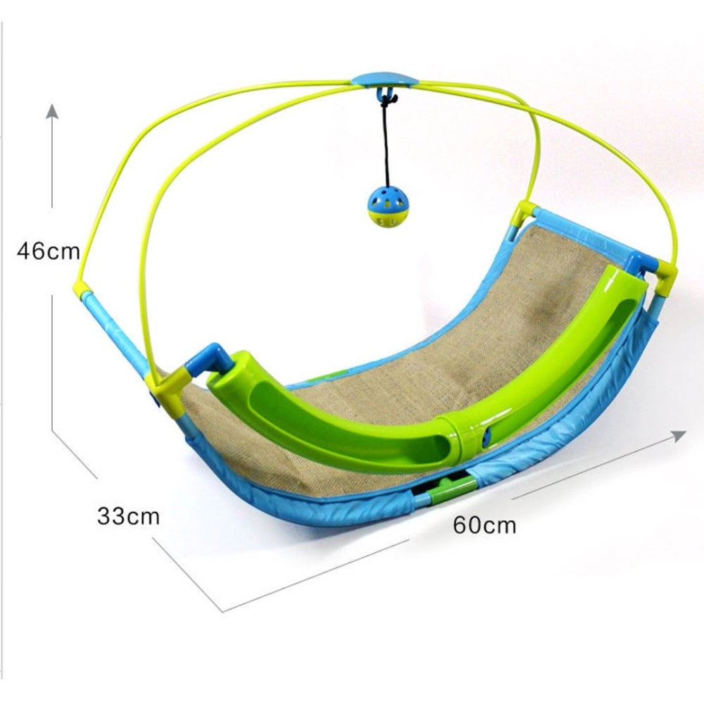 Trade Shop - Gioco A Dondolo Per Gatto Gatti Tiragraffi Con Pallina Stimolante Rocking Roller -