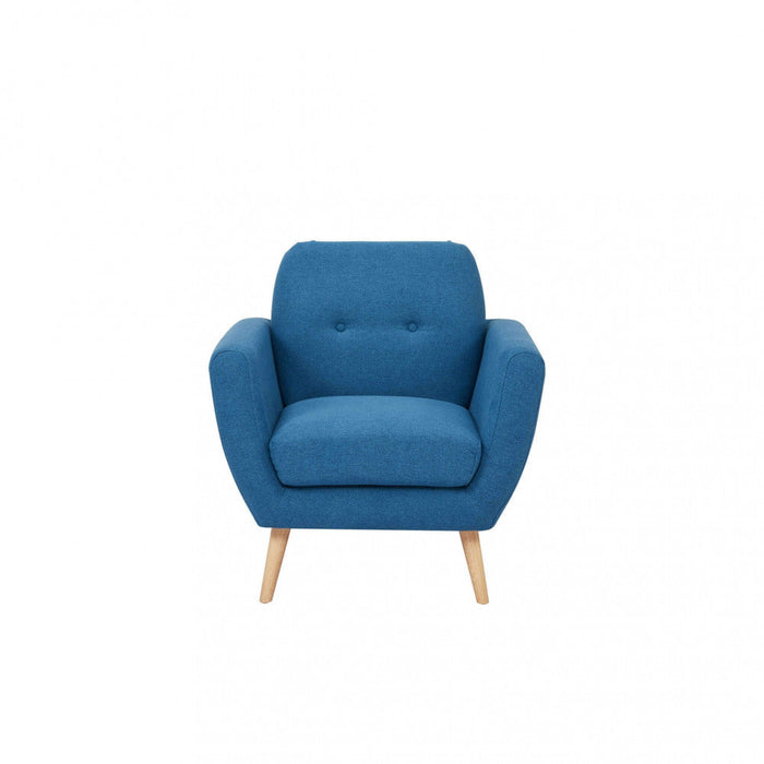 Poltrona Burton 84x79x86 h cm in Tessuto Blu