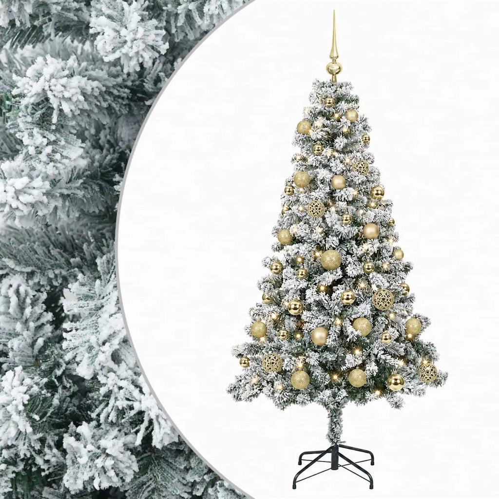 Albero di Natale Artificiale con Palline 120 cm 150 LED 3460825