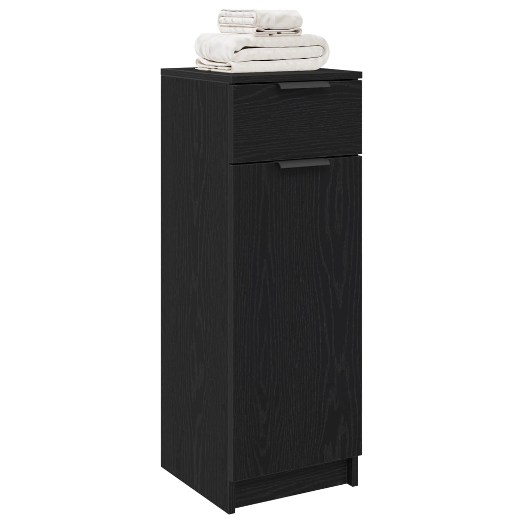 Mobile da bagno Rovere nero 32x34x90 cm in legno ingegnerizzato