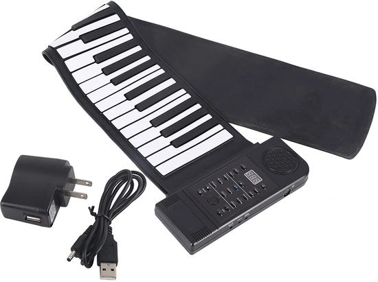 Piano 61 Tasti - Tastiera Elettronica Portatile - 128 Note - 128 Ritmi - 45 Numeri Demo - Qualità Sonora Professionale - Tastiera