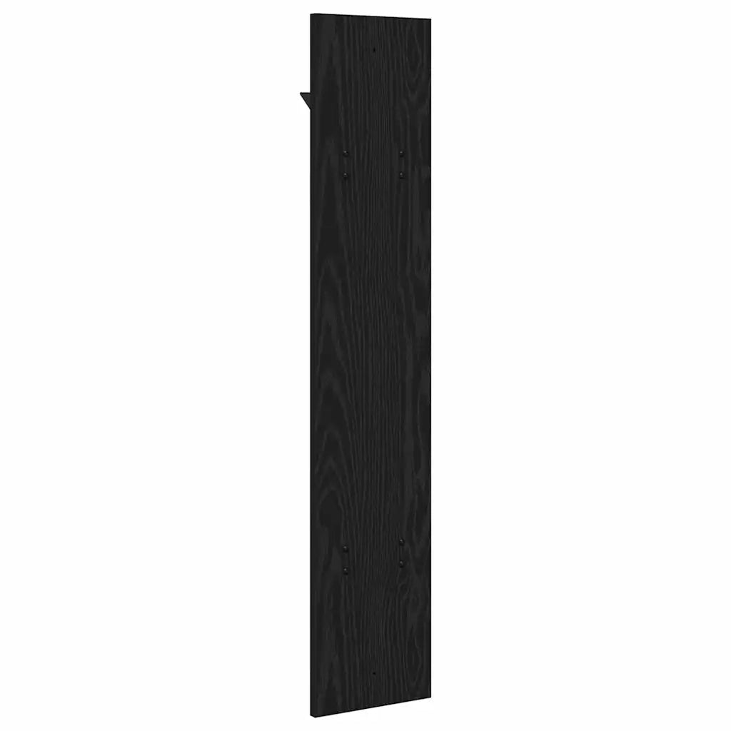 Appendiabiti a muro A parete Rovere Nero 20 x 1,5 x 100 cm 874460