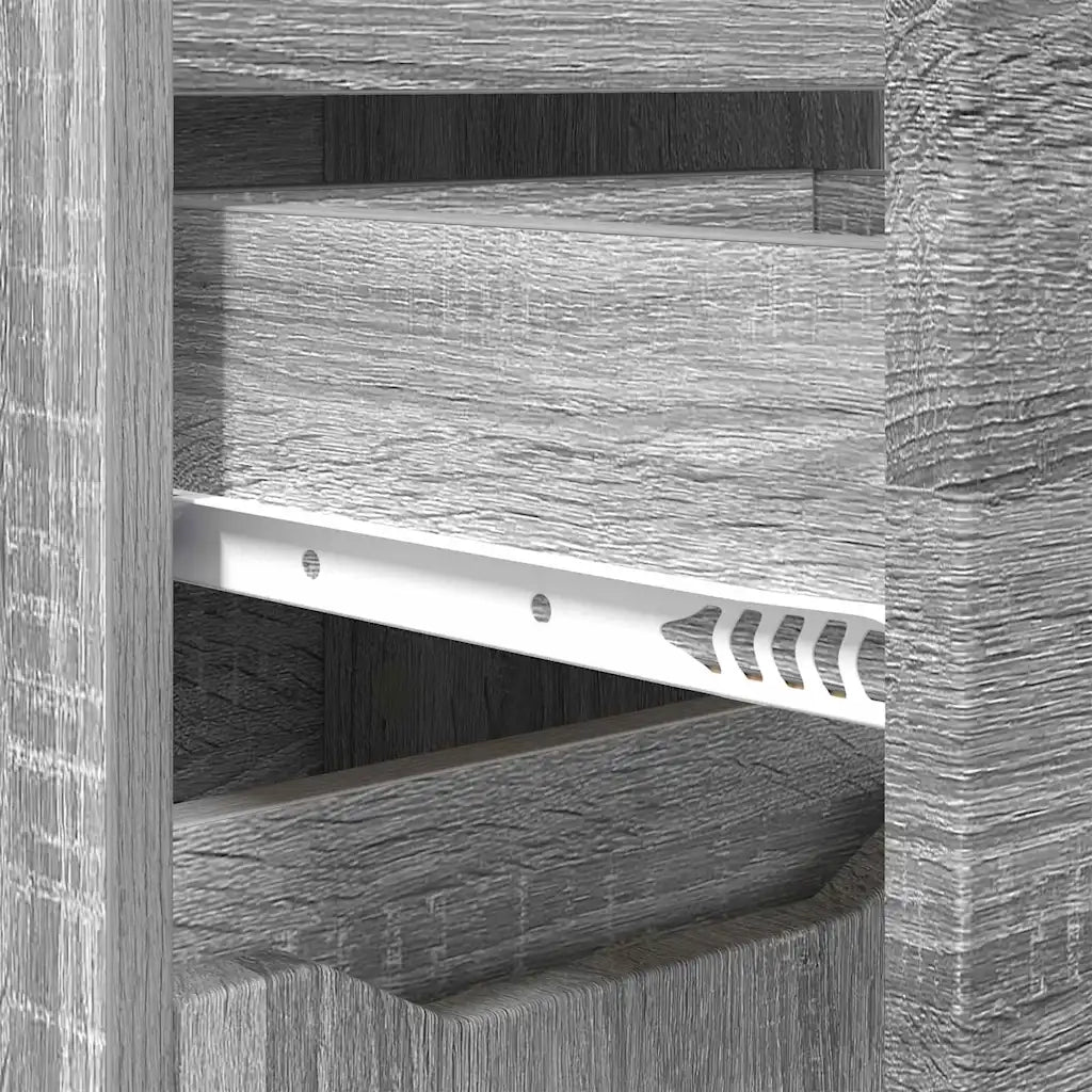 Mobile da Bagno | Armadio da bagno con cassetto Grigio Sonoma 30,5 x 30 x 101 cm