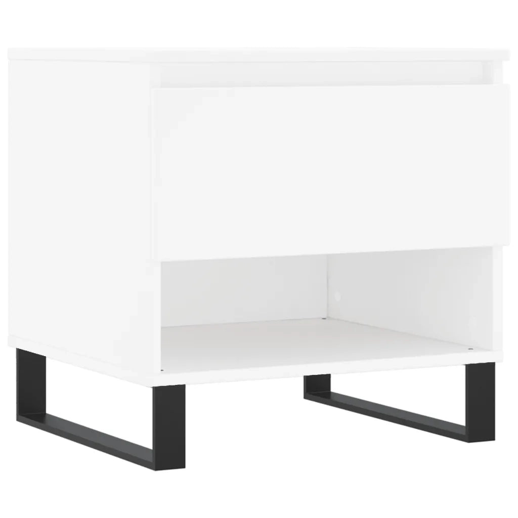 2 pz Tavolini salotto | Tavolino da caff¨¨ | Tavolino da Soggiorno Bianchi 50x46x50 cm in Legno Multistrato