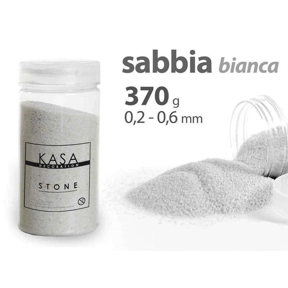 Trade Shop - Sabbia Decorative Vaso Piante Lavoretti Decoupage 370gr Bianca 0.2-0.6 Mm 735622 -