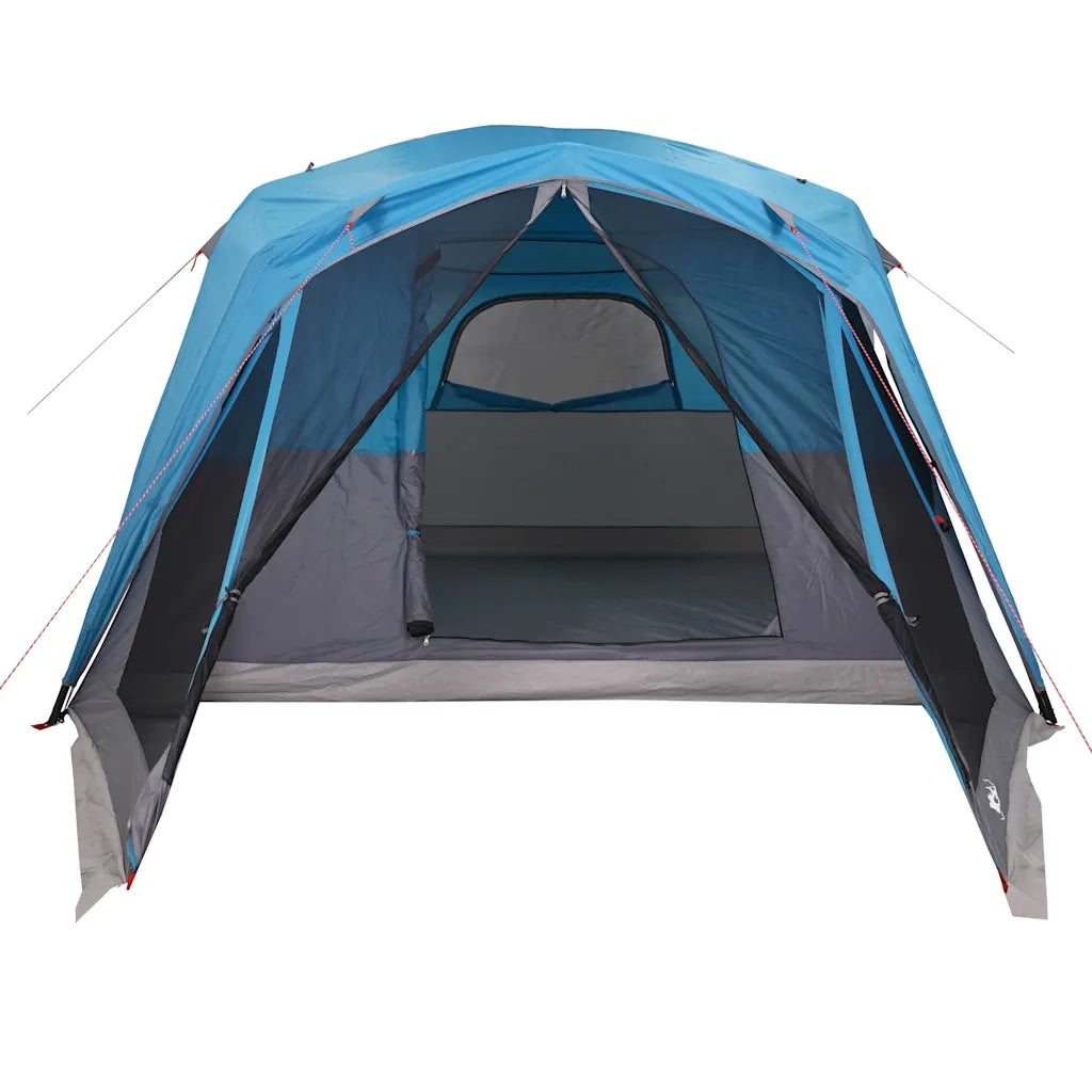 Tenda da Campeggio con Portico per 4 Persone-Tenda per Escursionismo Blu Impermeabile 328166