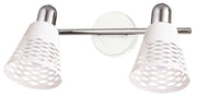 Applique Candellux Discovery bianco cromo doppia 2xE14 in metallo