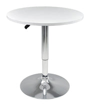 Tavolo regolabile in altezza rotondo 60 cm bianco, tavolino da bar - Romeo - TR08-D6ROAR