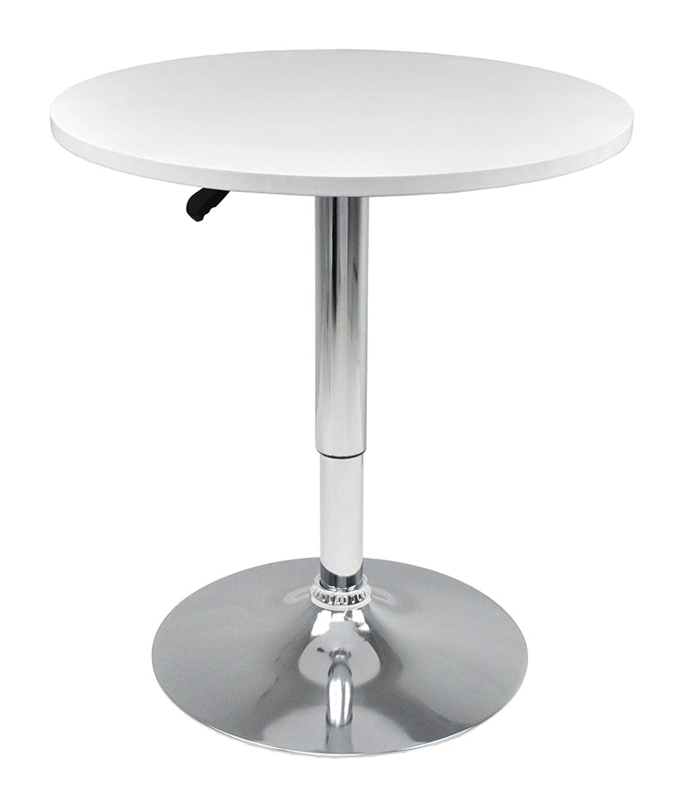 Tavolo regolabile in altezza rotondo 60 cm bianco, tavolino da bar - Romeo - TR08-D6ROAR
