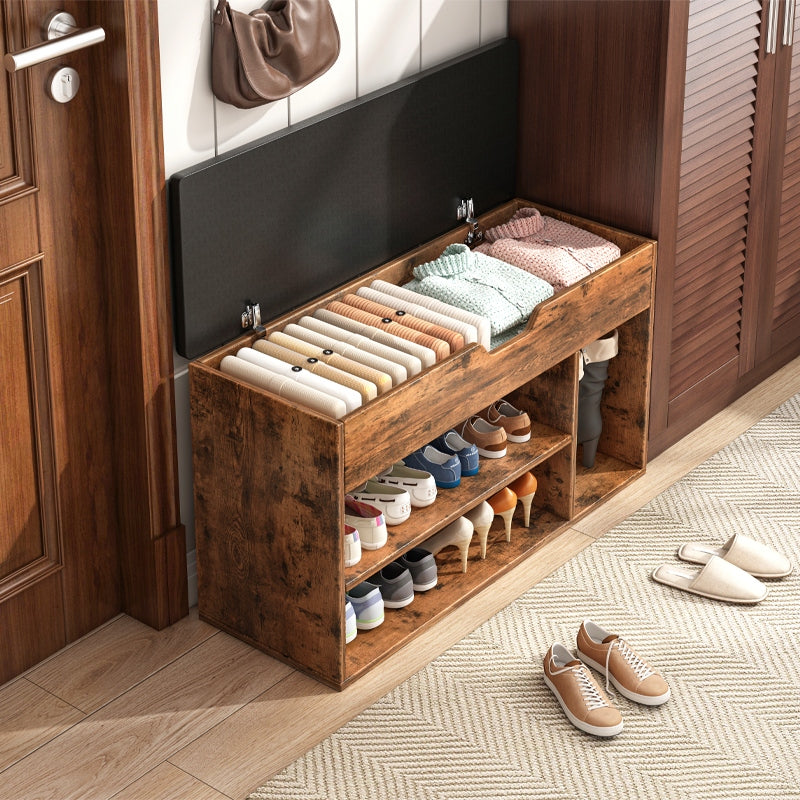 Scarpiera marrone da 80x30x44 cm, compatta e funzionale.