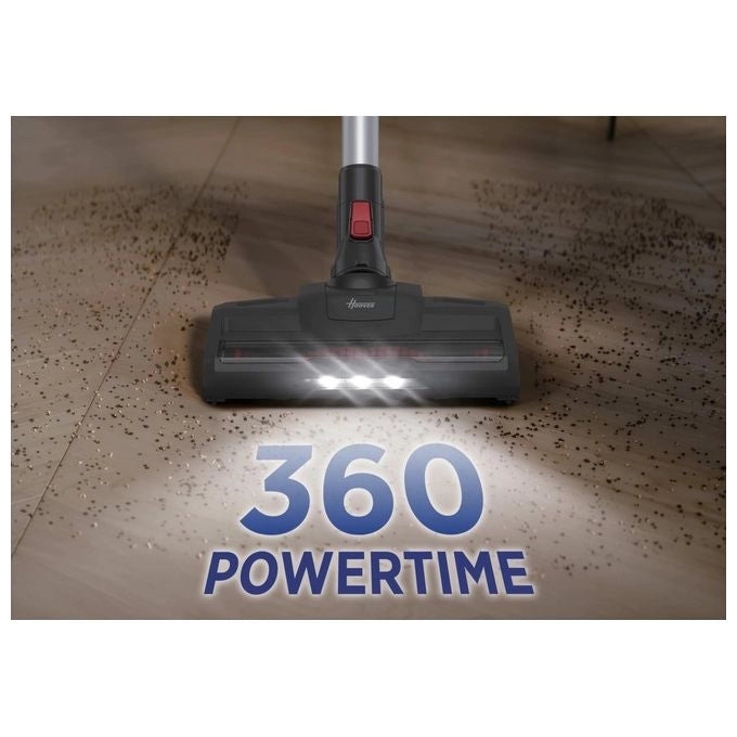 Hoover HF122RH 011 H-Free 100 Aspirapolvere Scopa Senza Filo Ciclonica Senza Sacchetto 0.9 L 170 W autonomia 40 min colore Argento Rosso