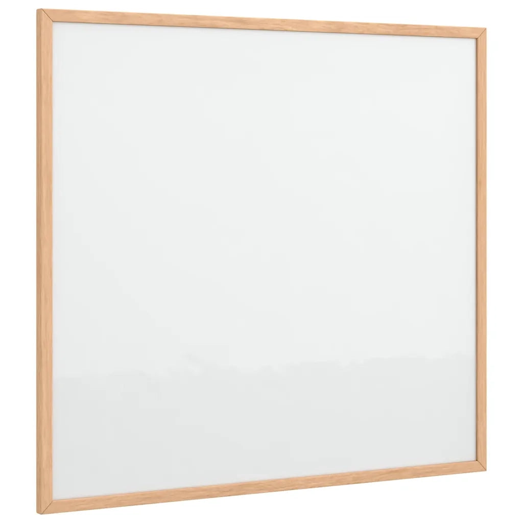Lavagna Bianca Magnetica con Cornice in Legno di Pino 60x55 cm