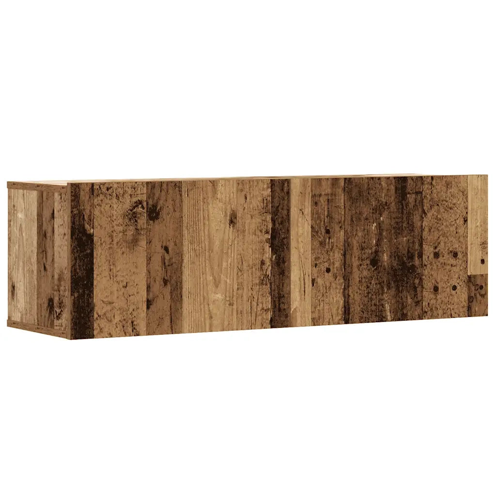 Mobili TV a Parete 3 pz Legno Antico 100x30x30 cm in Truciolato 3329007