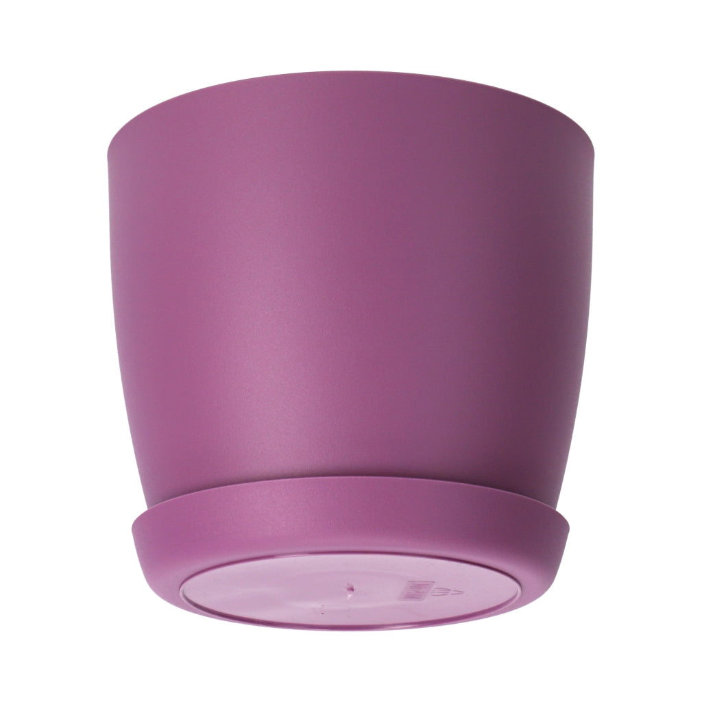Coprivaso KADAX con sottovaso, colore viola, per soggiorno, 12 cm.