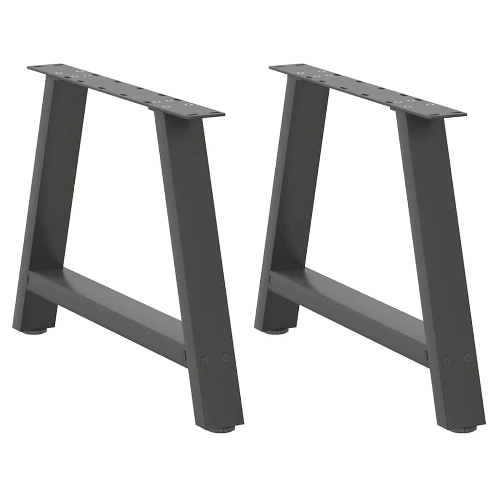 Set di 2 gambe per tavolino da caffè a forma di A 60 x 42-43 cm con piedini regolabili design moderno acciaio antracite 02_0057118